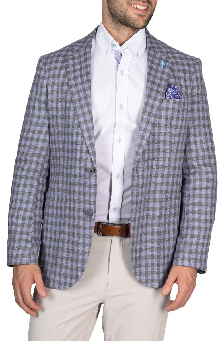 TailorByrd Textured Check Sport Coat, Alternate, color, Lilac/ Grey