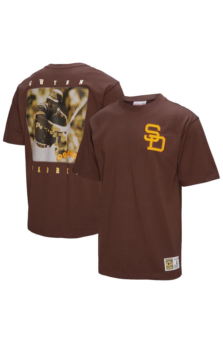 Mitchell & Ness Men's Mitchell & Ness Tony Gwynn Brown San Diego Padres Legends Collection Vintage Logo T-Shirt, Alternate, color, Brown