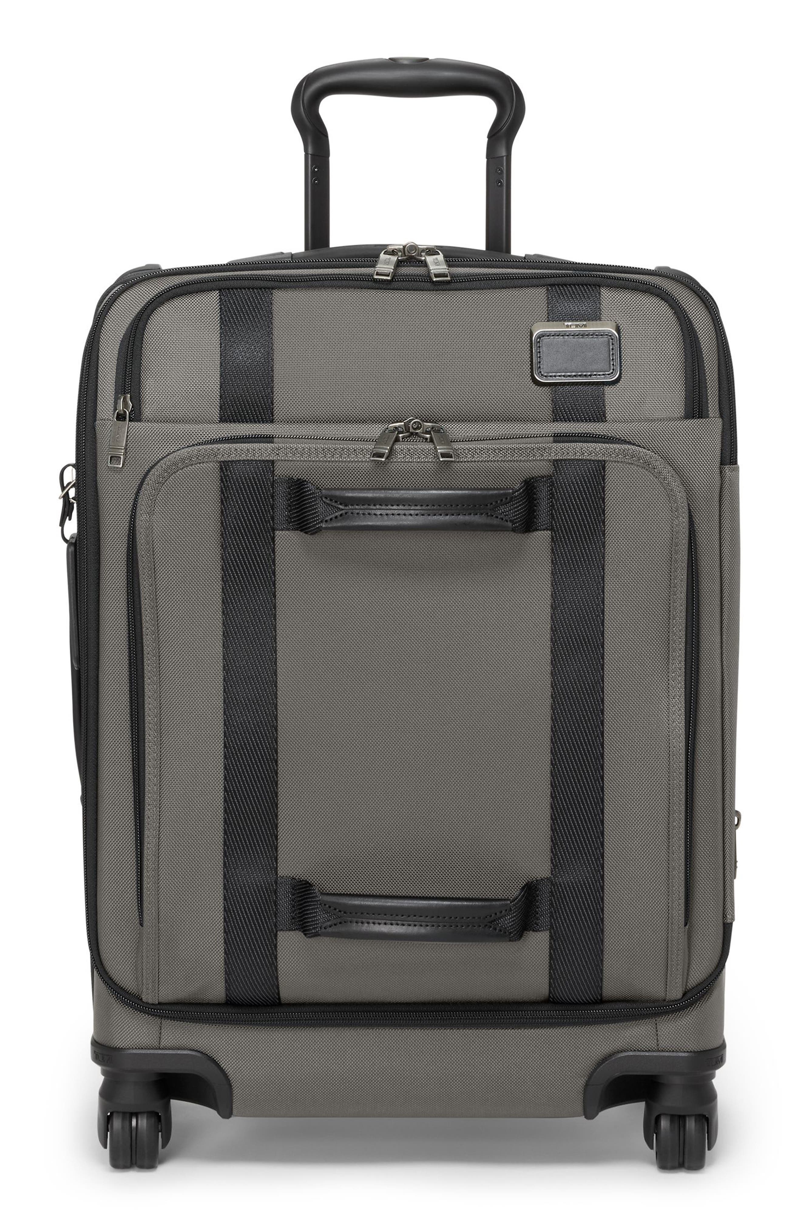 TUMI Continental Front Lid Four Wheel Spinner Suitcase, Main, color, Alloy