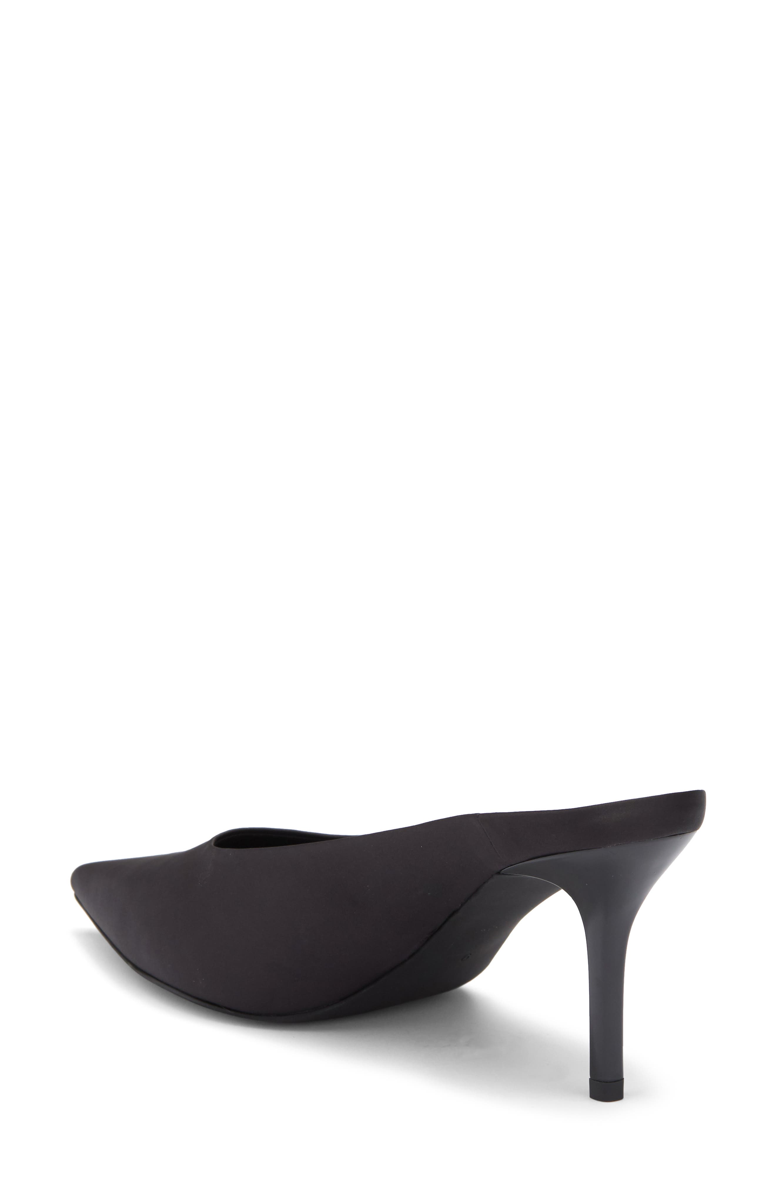 Jeffrey Campbell Ecoute Pointed Toe Mule, Alternate, color, Black Satin