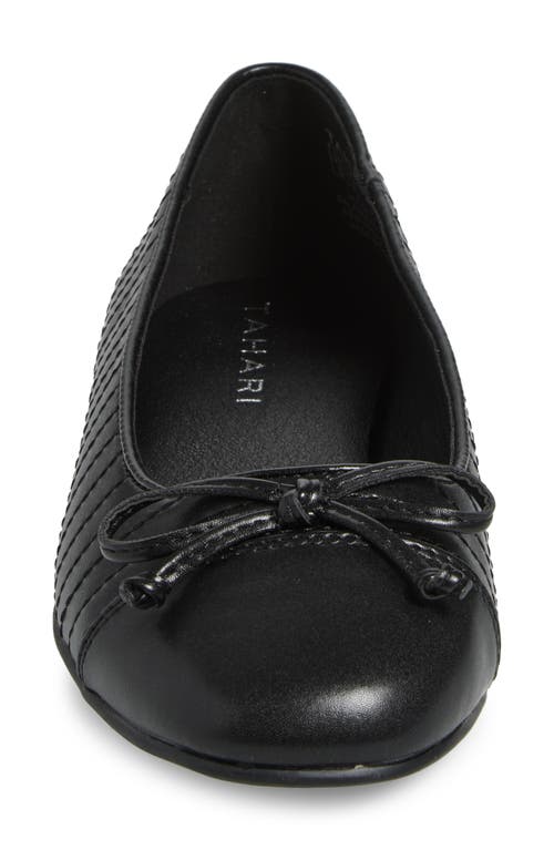 T Tahari Villa Quilted Ballet Flat In Black