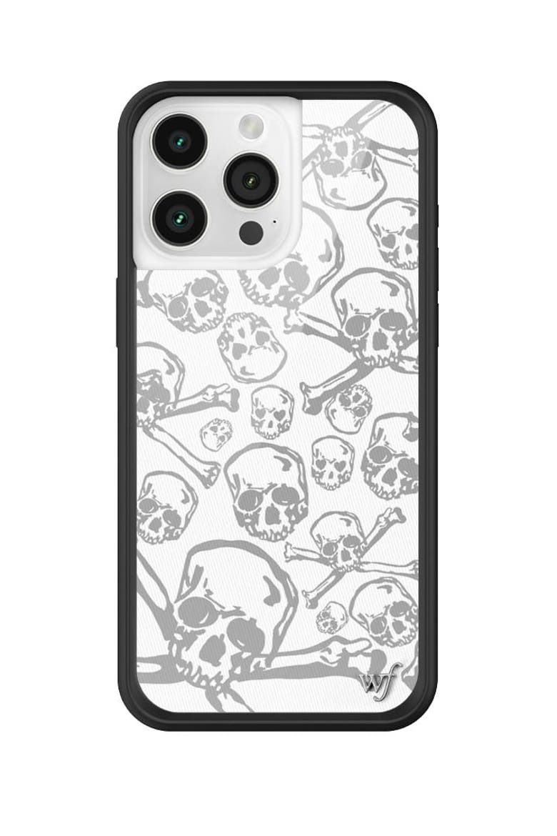 Skull Girl iPhone Case, Alternate, color, White
