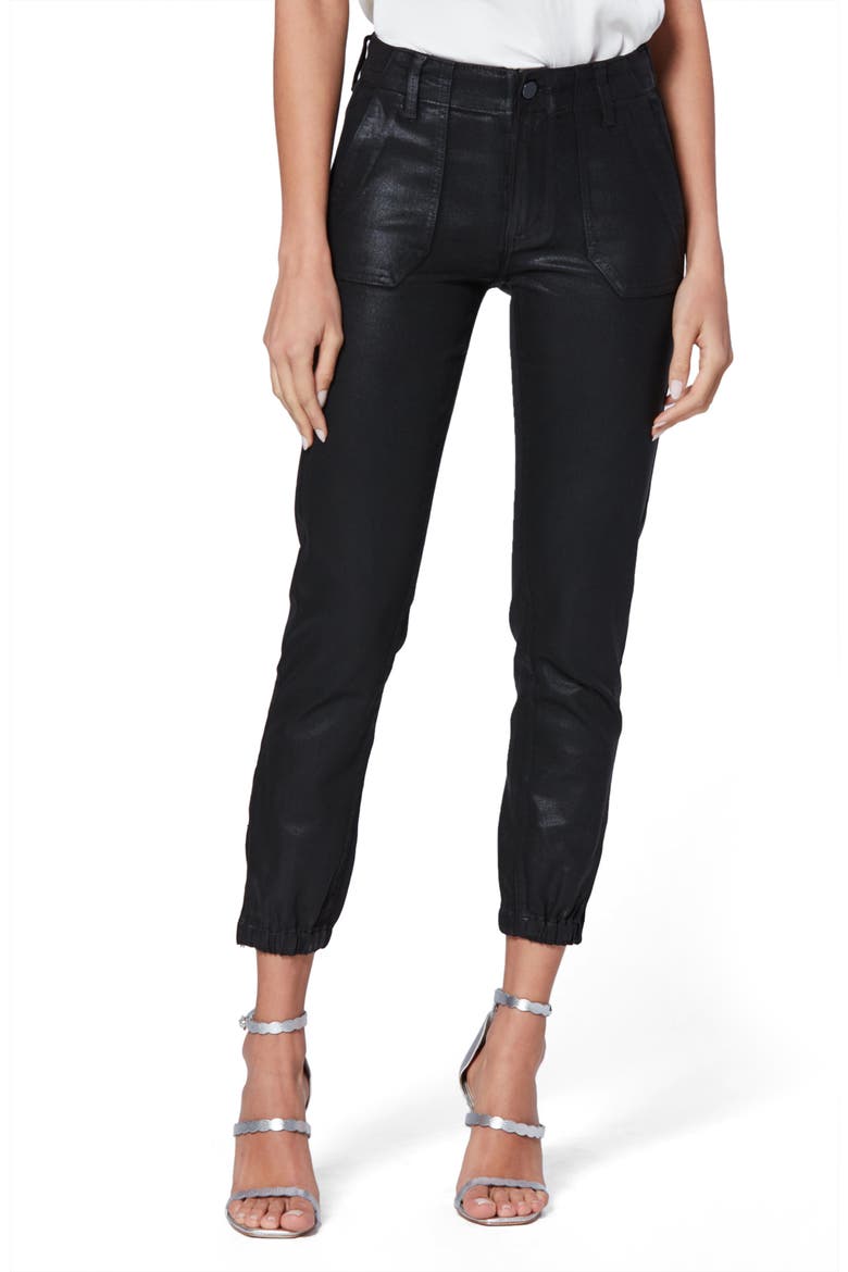 Mayslie Jogger Pants, Main, color, BLACK FOG LUXE COATED