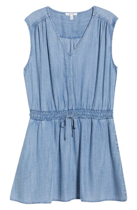 Ginger Sleeveless Chambray Minidress