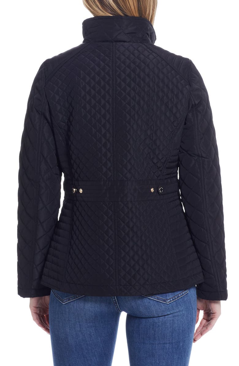 Gallery Quilted Jacket, Alternate, color, Black