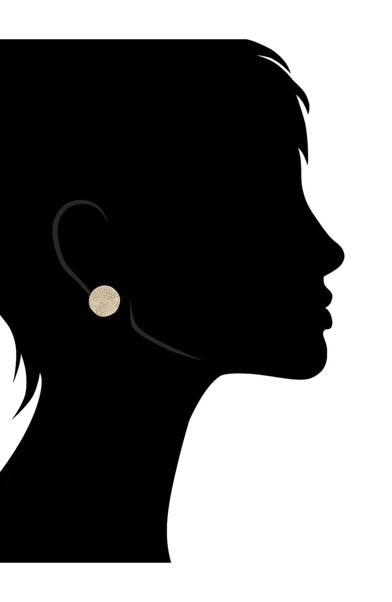 RIVKA FRIEDMAN Pavé CZ Disc Stud Earrings, Alternate, color, Gold