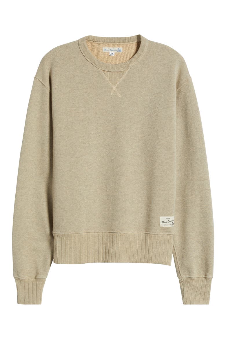 Vintage Rib Organic Cotton Sweatshirt, Alternate, color, V GREY MELANGE
