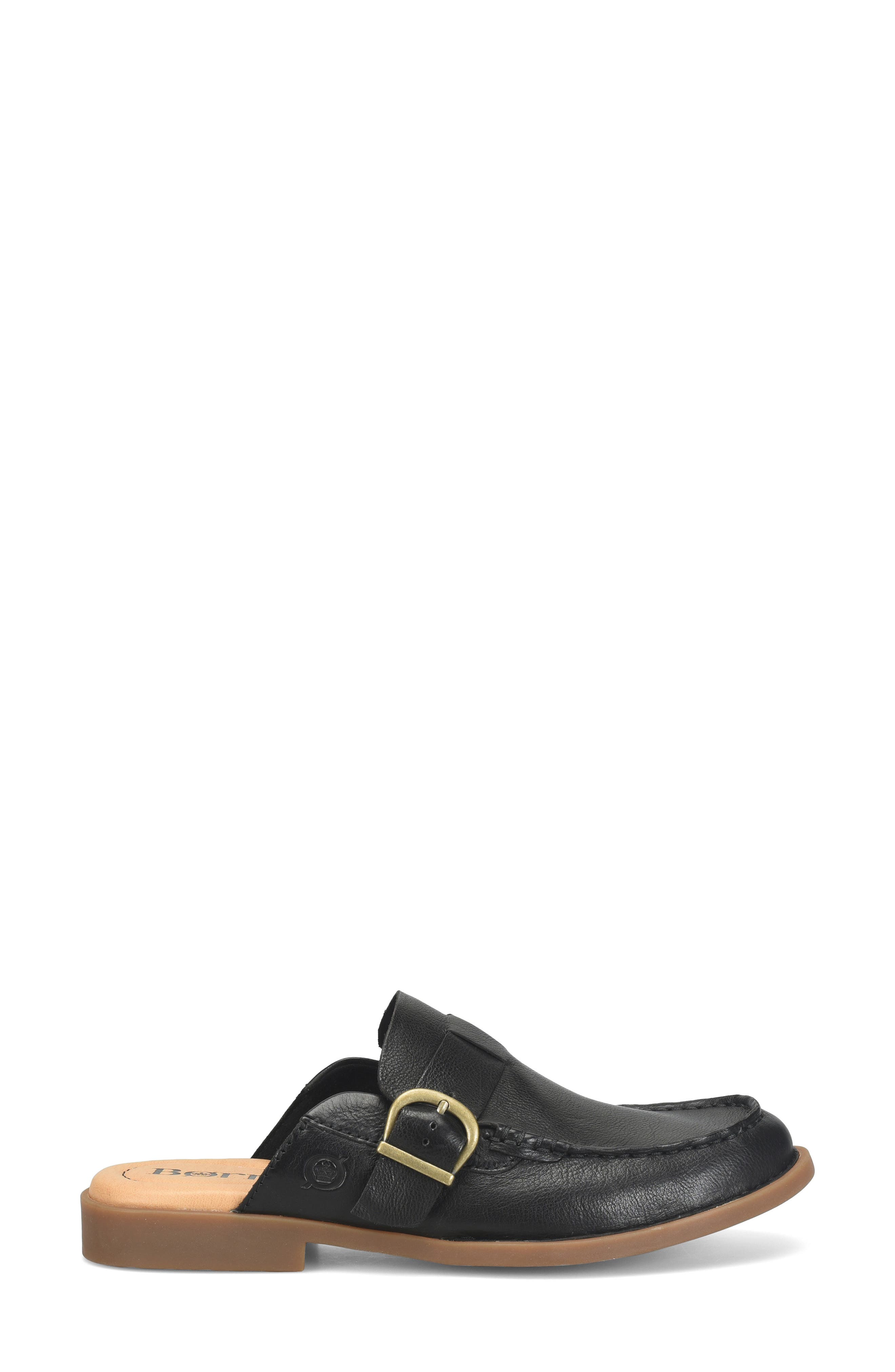Børn Meg Mule, Alternate, color, Black Leather