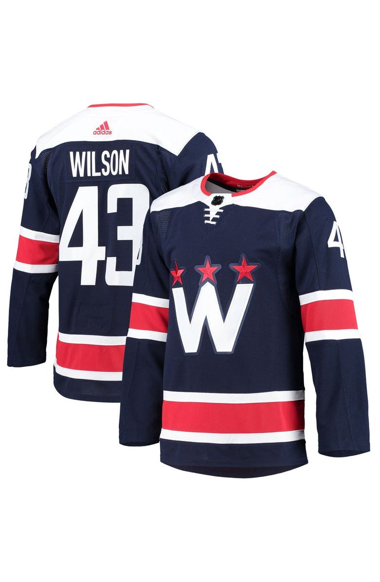adidas Men's adidas Tom Wilson Navy Washington Capitals Alternate Primegreen Authentic Player Jersey, Alternate, color,