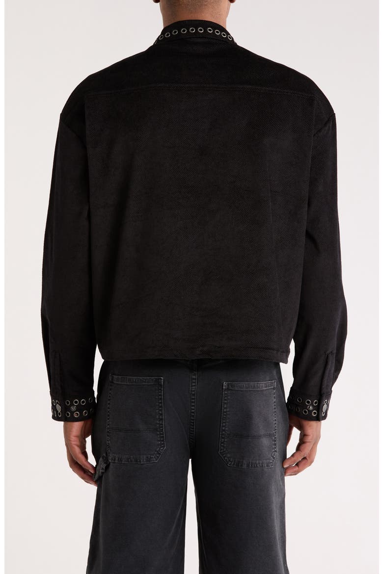 Brushed Corduroy Quarter Zip Pullover, Alternate, color, BLACK