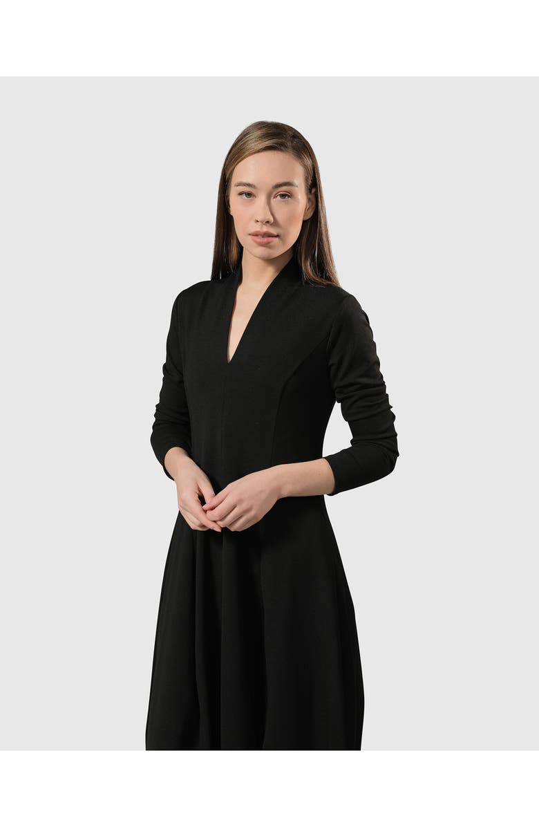 Alembika Essential Pockets Cocoon Dress, Alternate, color, Black