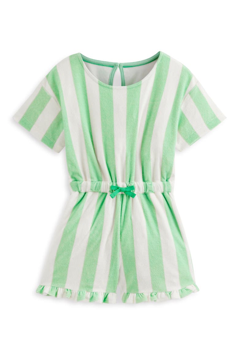 Kids' Stripe Terry Romper, Main, color, PALE GREEN STRIPE