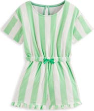 Mini Boden Kids' Stripe Terry Romper