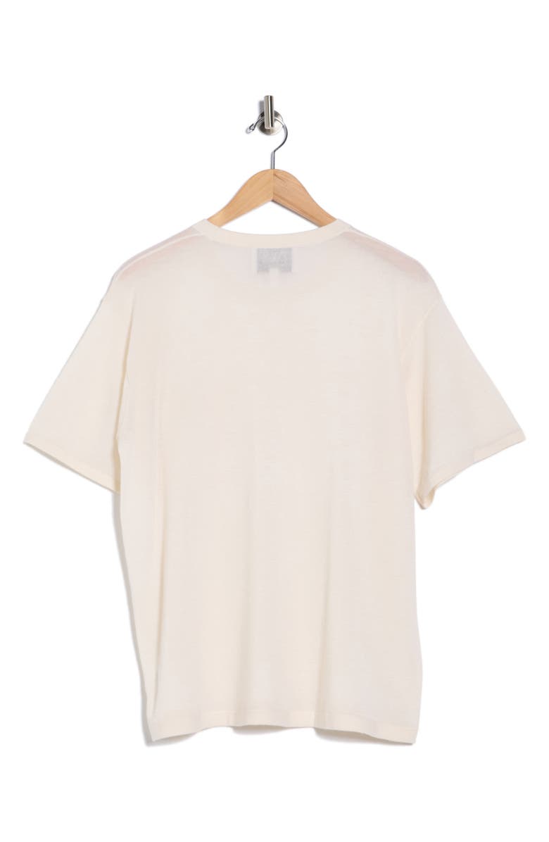 TWP Cashmere Knit Pocket T-Shirt, Alternate, color, Ivory