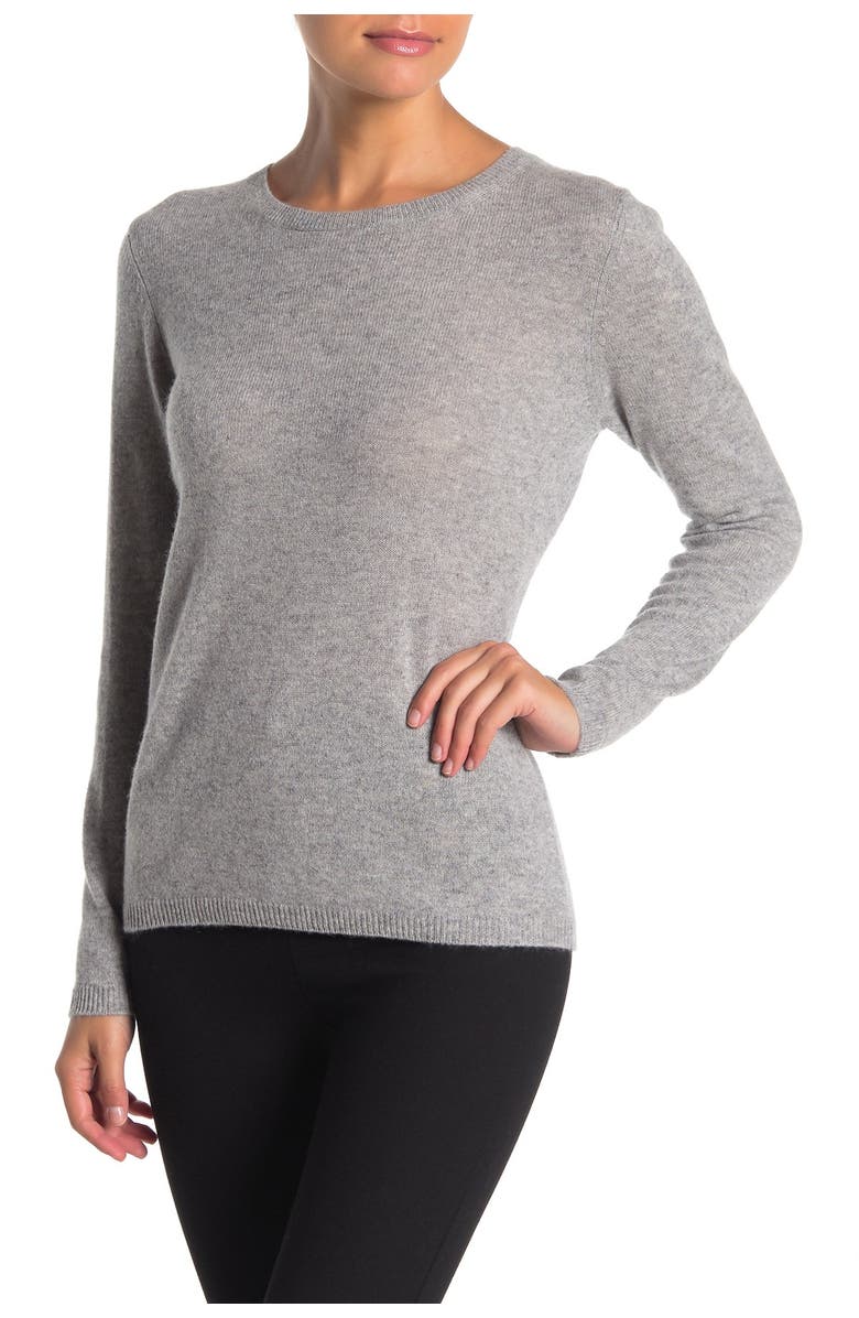 Catherine Catherine Malandrino Essential Crew Neck Cashmere Sweater, Main, color,