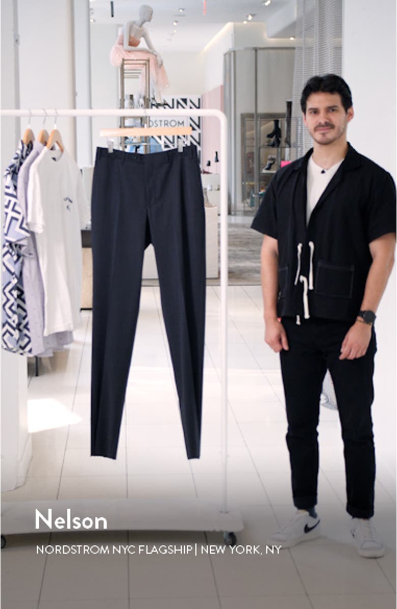 Flat Front Classic Fit Wool Dress Pants, sales video thumbnail