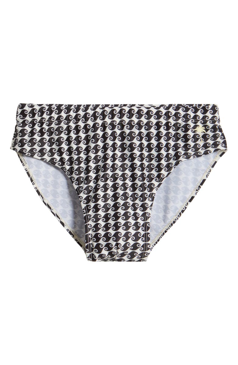 Boardies Sea Hound Wave Print Swim Briefs, Alternate, color, Black/ Cream