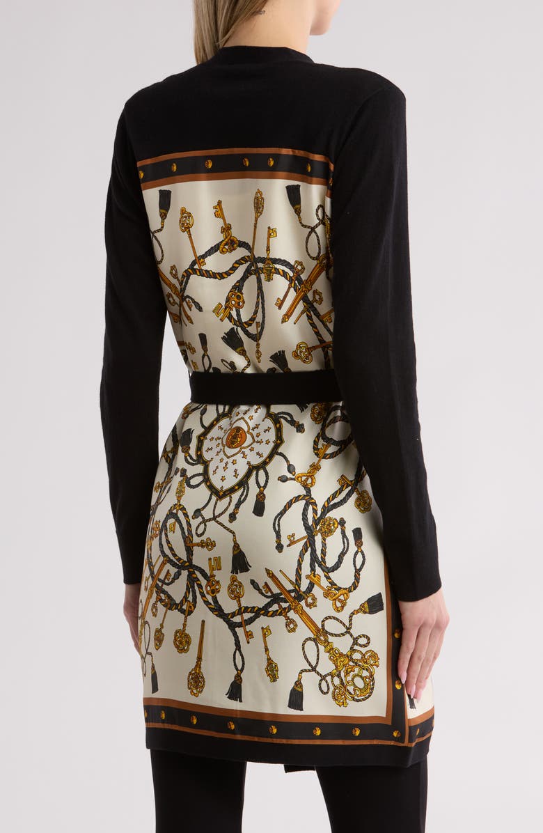 L'AGENCE Beverly Self Tie Longline Cardigan, Alternate, color, 