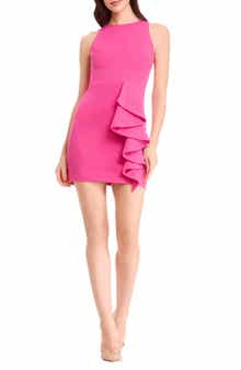 Dress the Population Judie Ruffle Sheath Cocktail Minidress