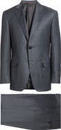 Canali Siena Regular Fit Light Blue Glen Check Super 150s Wool Suit