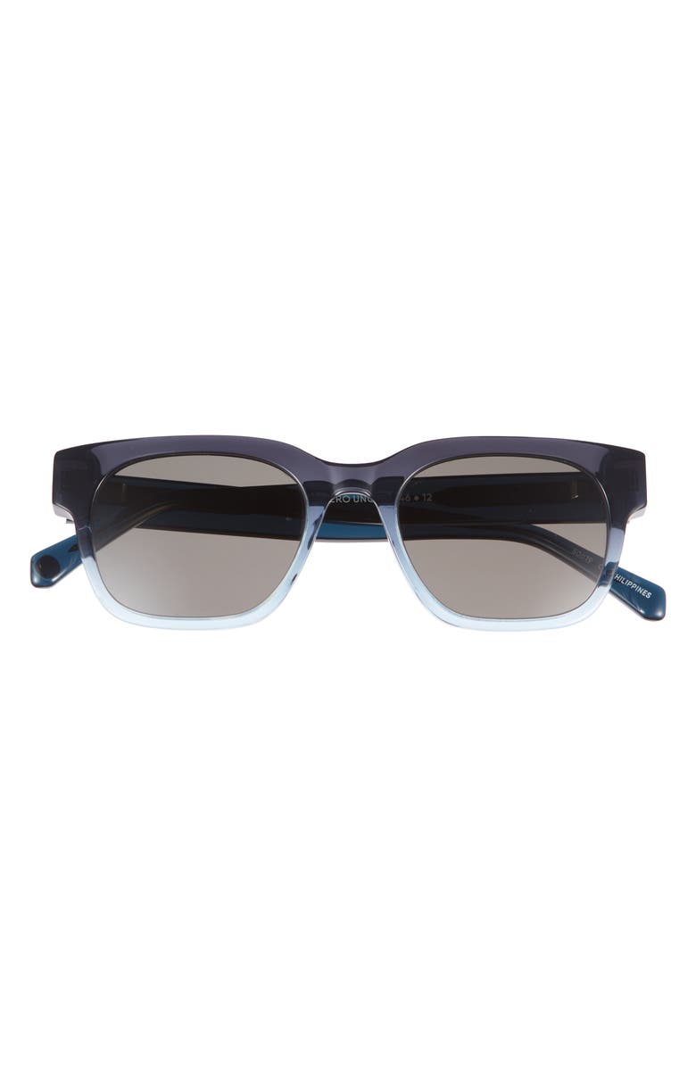eyebobs Numero Uno 49mm Rectangular Polarized Sunglasses, Main, color, Midnight Blue / Cloud / Grey