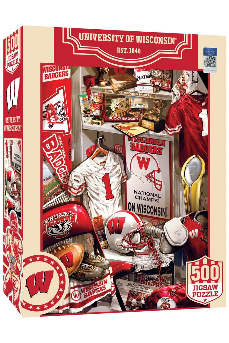 Wisconsin Badgers Locker Room 500 Puzzle, Main, color, Multicolor