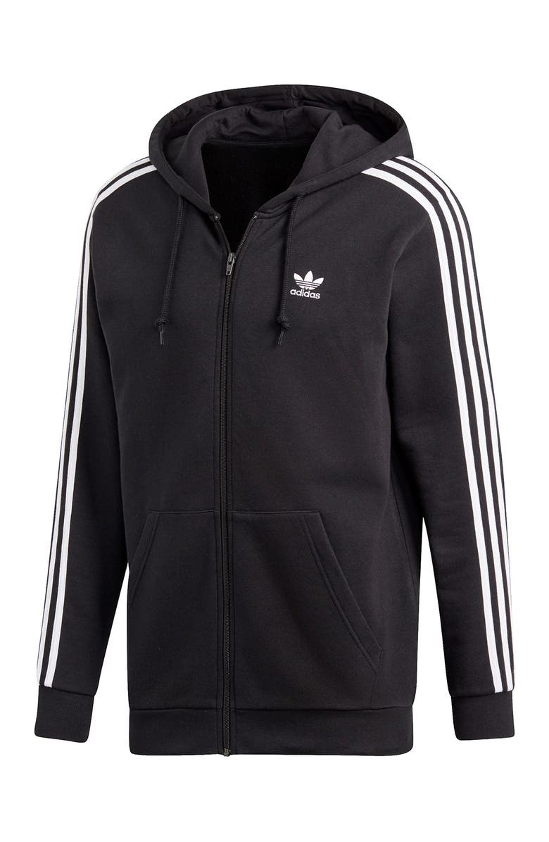 adidas 3-Stripes FZ Hoodie, Alternate, color, 