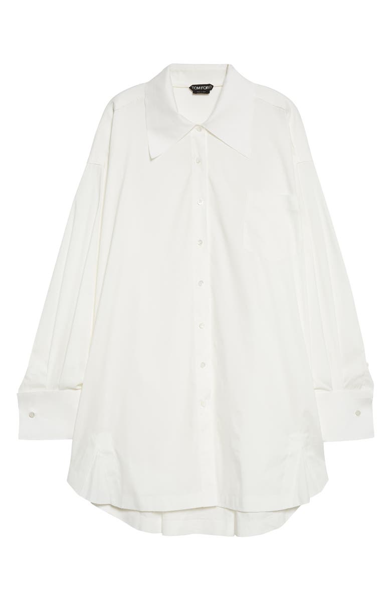 TOM FORD Long Sleeve Button-Up Mini Shirtdress, Alternate, color,