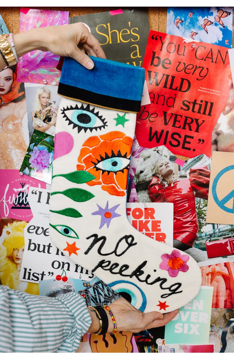 Furbish Embroidered Stocking, Alternate, color, No Peeking