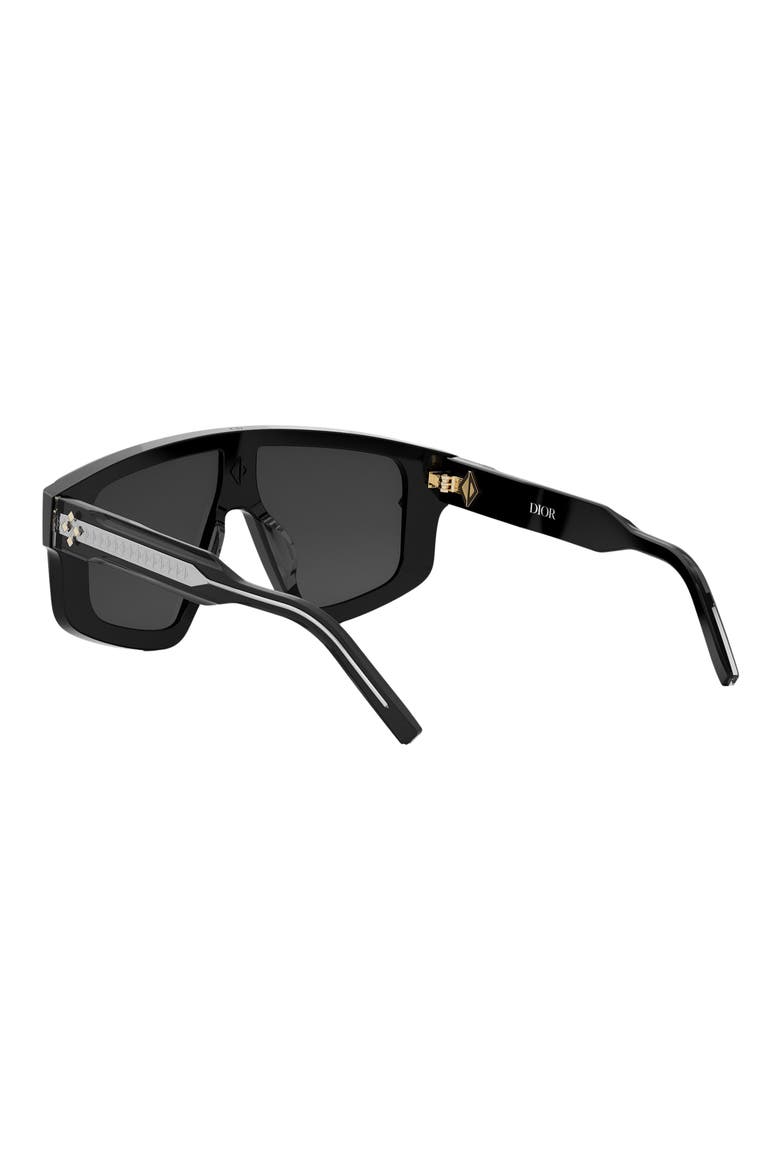 CD Diamond M1U Mask Sunglasses, Alternate, color, SHINY BLACK / SMOKE