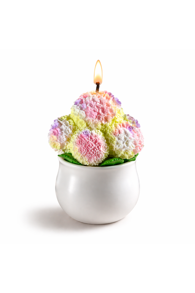 Hydrangea  Flower Candle, Main, color, Green