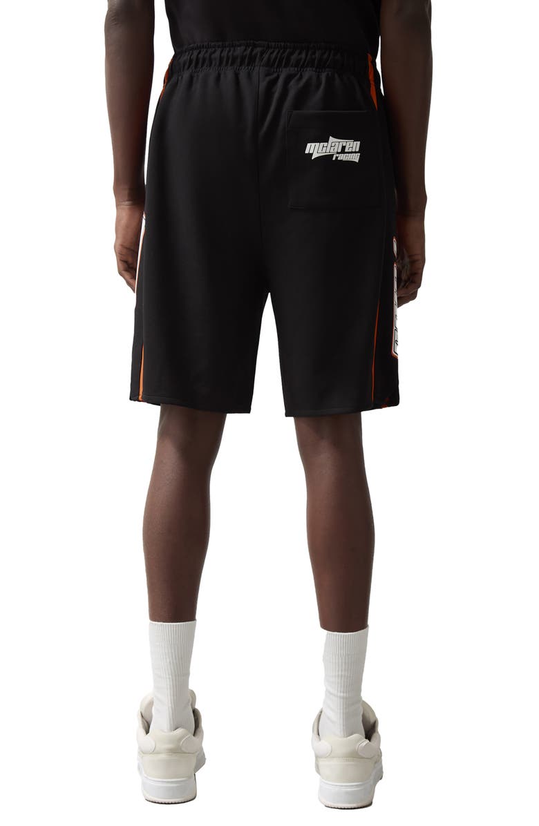 Reiss x McLaren Ride Side Stripe Drawstring Shorts, Alternate, color, Black