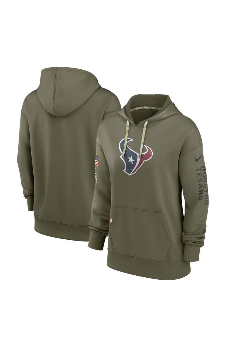 Nike Women's Nike Olive Houston Texans Salute To Service Performance Pullover Hoodie, Alternate, color,