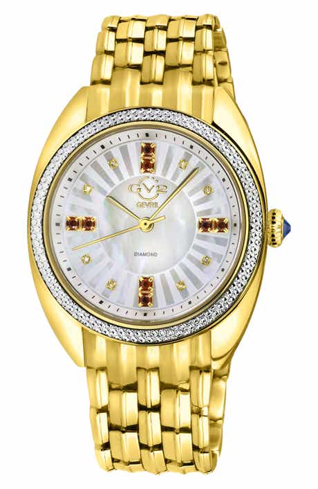 GV2 Palermo Gemstone Embellished Bracelet Watch, 35mm