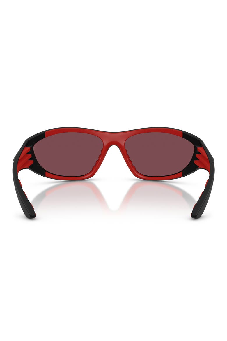 73mm Cat Eye Sunglasses, Alternate, color, BLACK MATTE / RED CONTRAST PRO