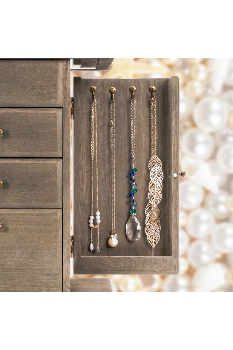 Tabletop Jewelry Armoire, Alternate, color, Weathered Gray