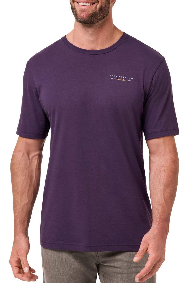 Social Hour Graphic T-Shirt, Main, color, PURPLE VELVET