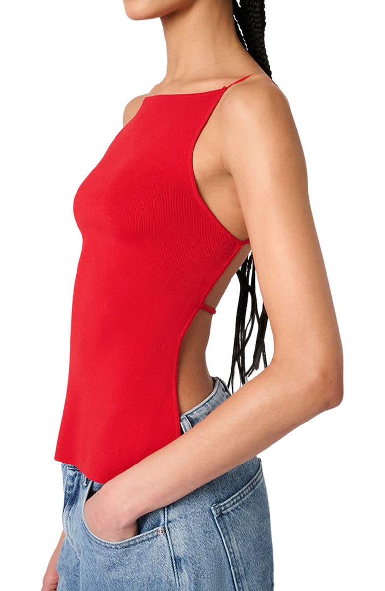 WeWoreWhat High Straight Neck Top, Alternate, color, Red