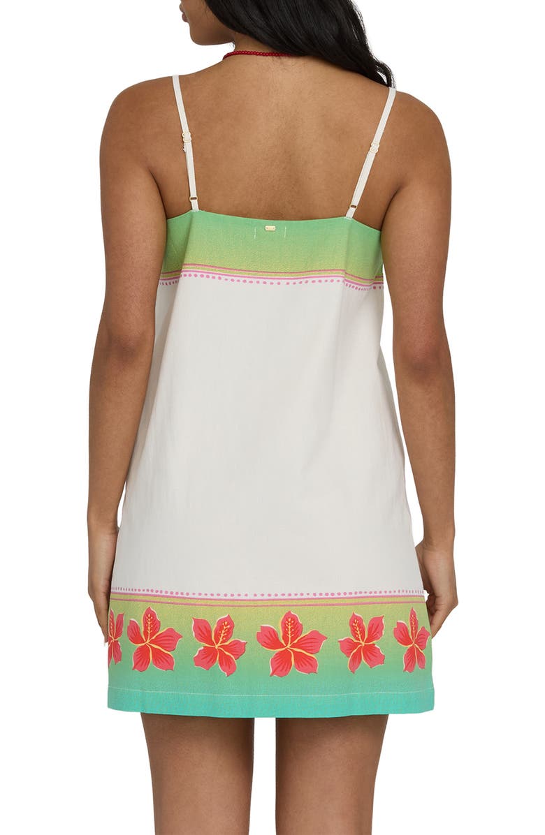 Billabong Sun Rays Cotton & Linen Mini Sundress, Alternate, color, Salt Crystal