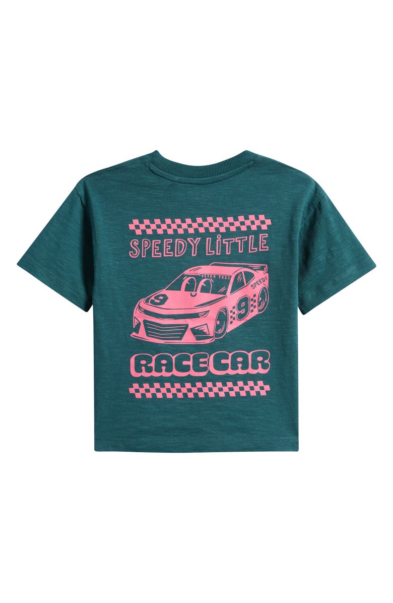 NEXT Kids' Racecar Cotton Graphic T-Shirt, Alternate, color, Green