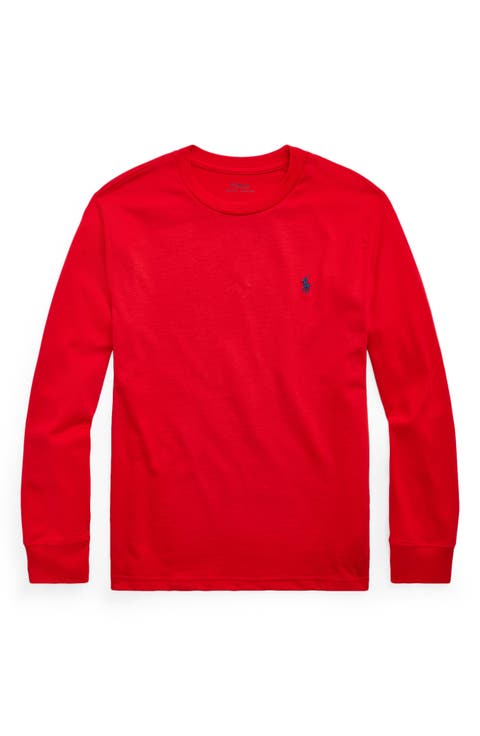 Kids' Long Sleeve Cotton Jersey T-Shirt (Big Kid)