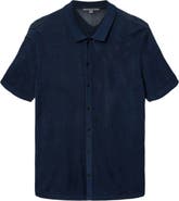 John Varvatos Ginsberg Herringbone Cotton Blend Sweater