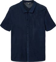John Varvatos Ginsberg Herringbone Cotton Blend Sweater