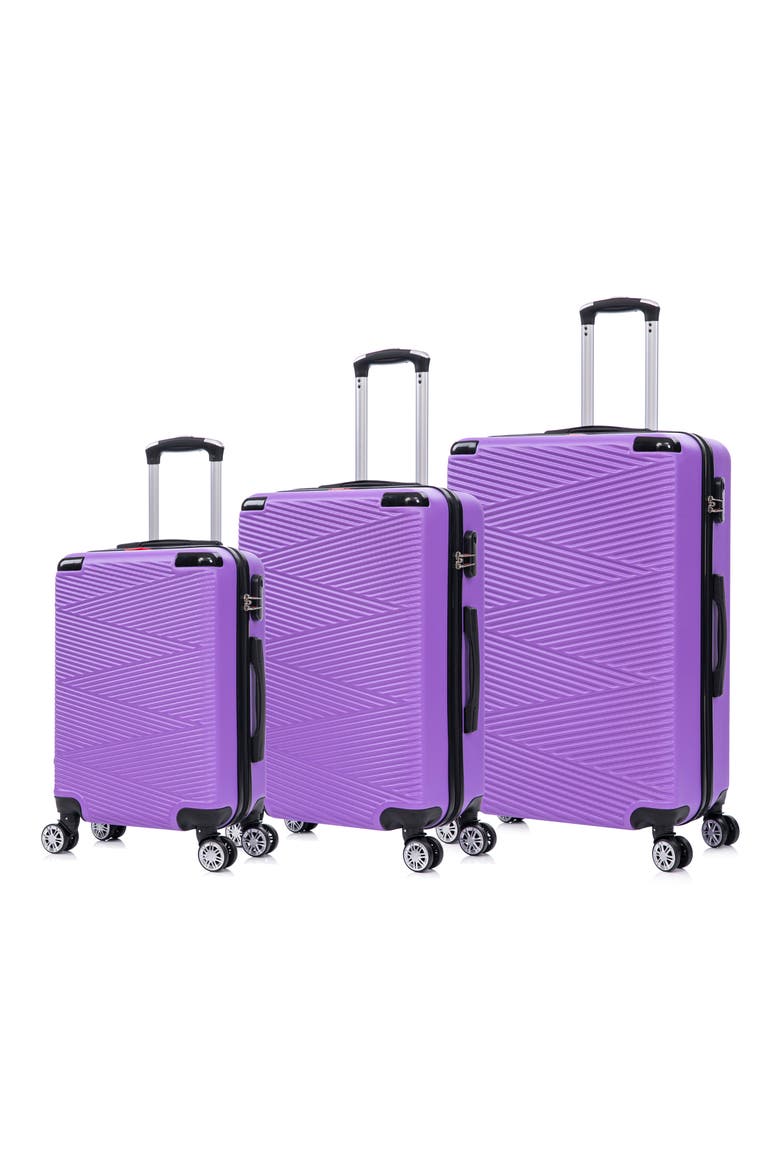 Verossa 3-Piece Hardside Spinner Luggage Set, Main, color, METALLIC VIOLET
