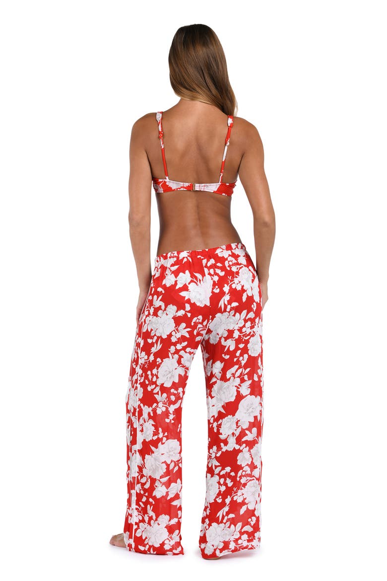 Geraldine Ikebana Cover-Up Pants, Alternate, color, ROUGE