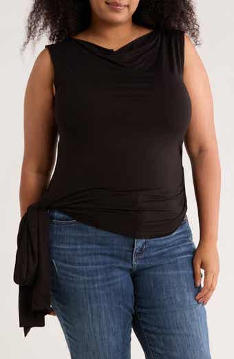 Side Tie Stretch Modal Top