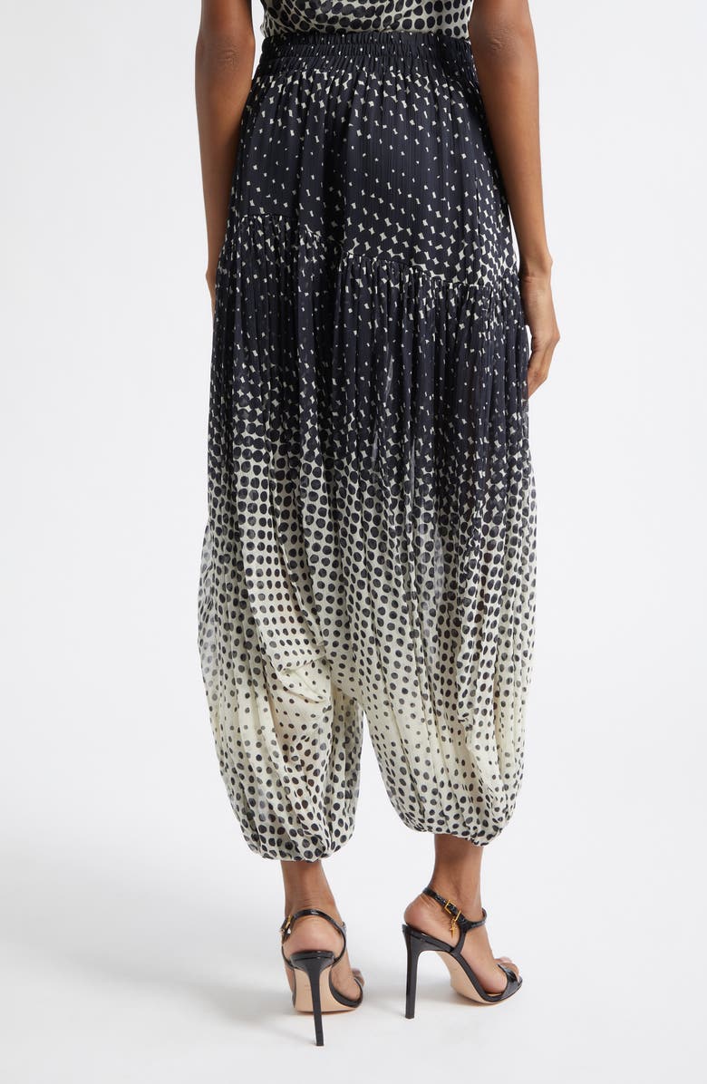 Christopher John Rogers Halftone Wiggle Dot Harem Pants, Alternate, color, Black Multi