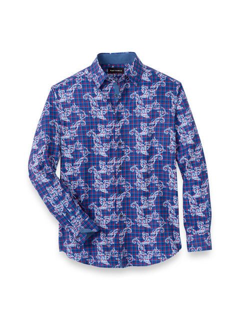 Performance Stretch Check Casual Shirt