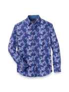 Paul Fredrick Performance Stretch Check Casual Shirt