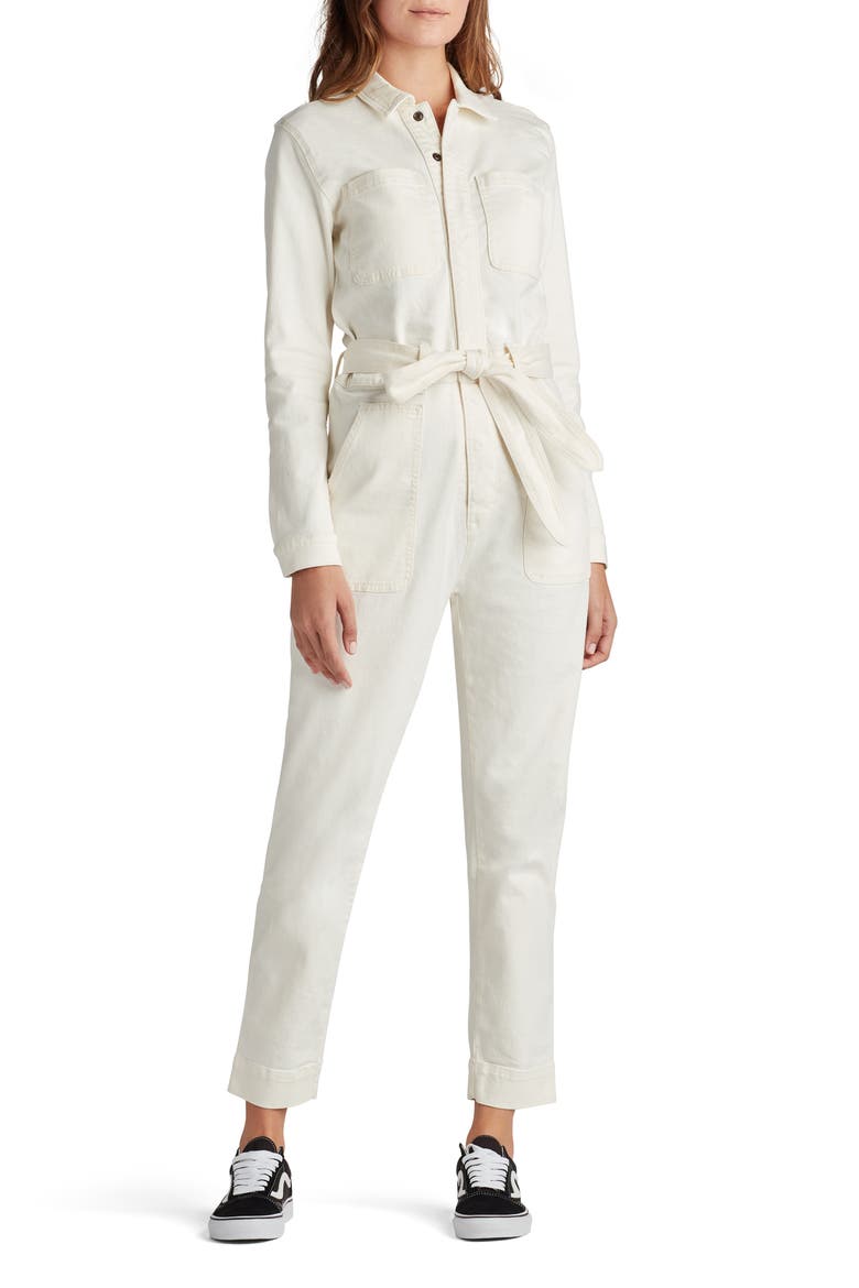 Sara Denim Jumpsuit, Main, color, MILK
